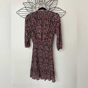 Long sleeve floral midi stress; size XS; made by “MANGO”